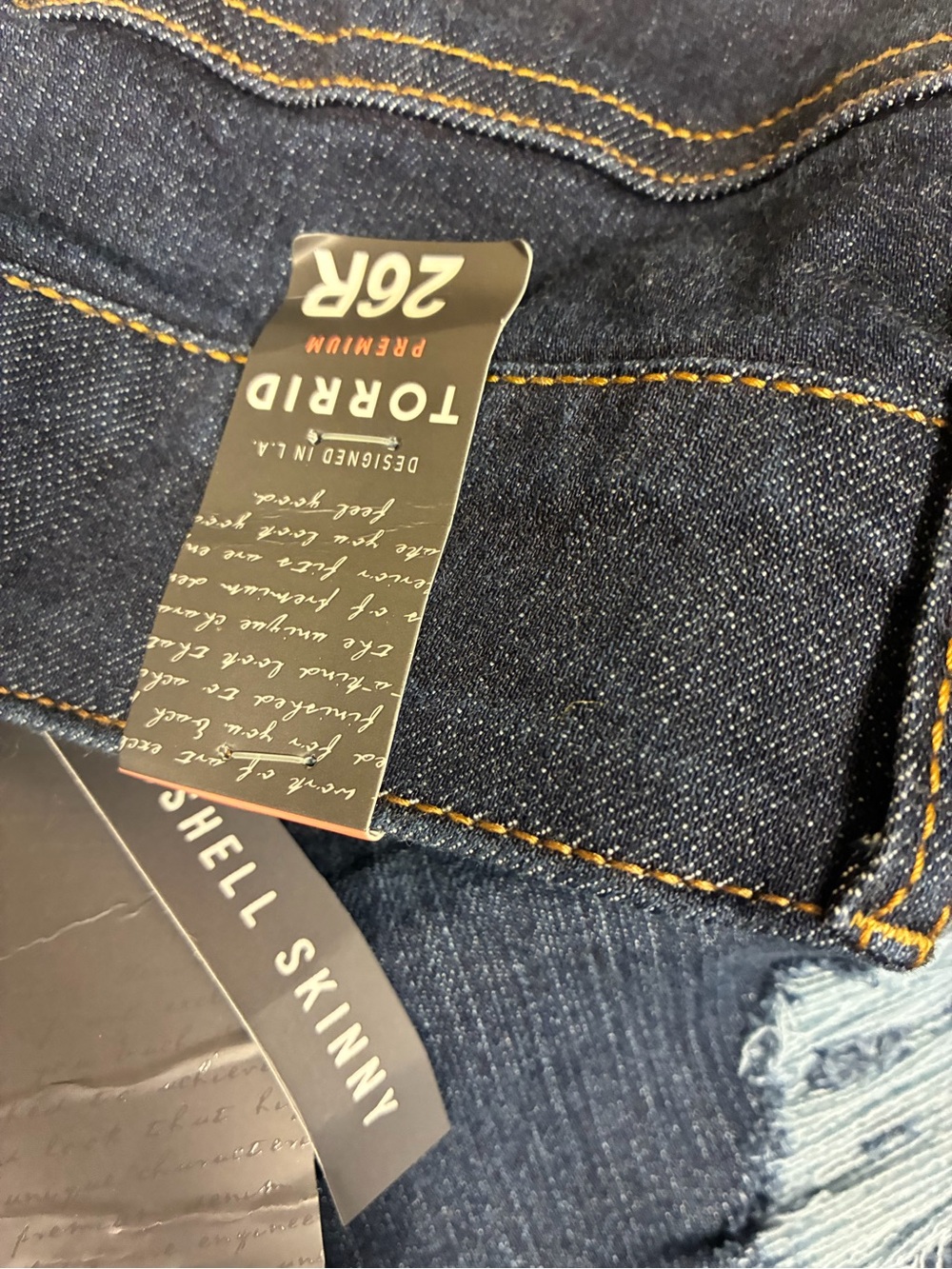 NWTs Torrid Premium Distressed Dark Wash Bombshell Skinny Jeans - Picture 7 of 13